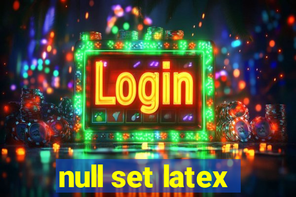 null set latex